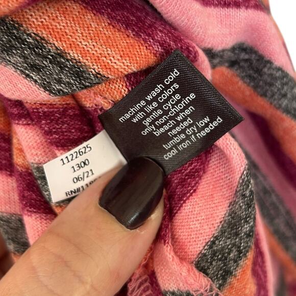 NWT Lane Bryant Striped Boatneck Tee Side Drawstring Shirt Size 18/20 Plus Size - Picture 4 of 5